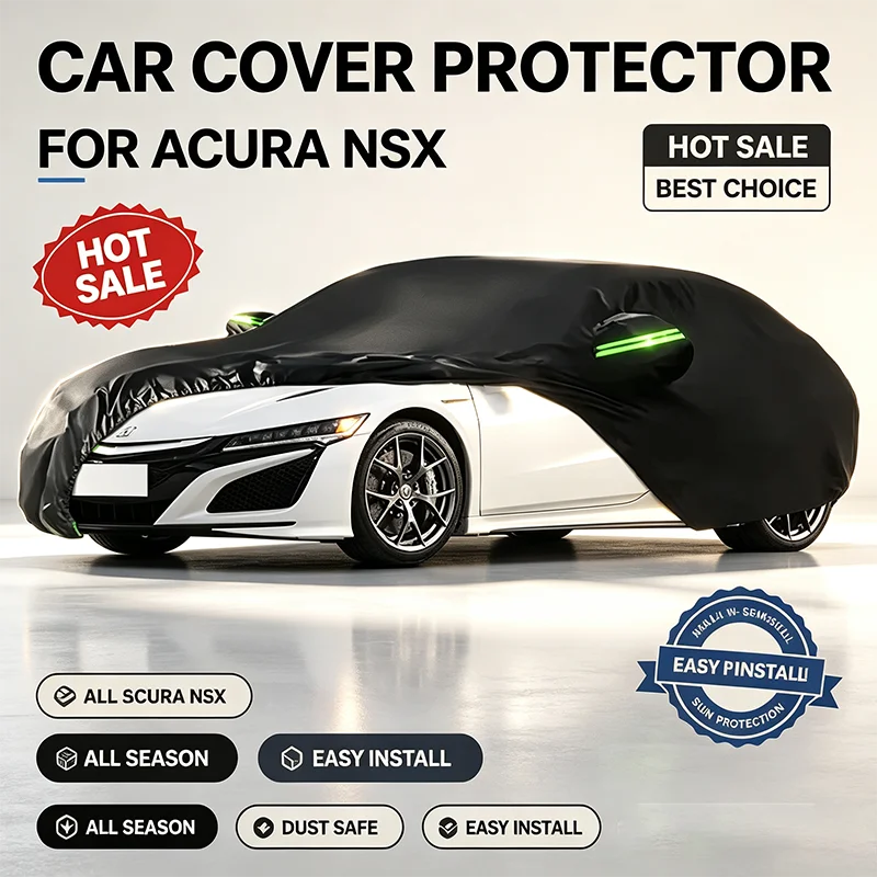 For Acura NSX Oxford Cloth Full Car Cover Waterproof Dustproof UV Sun Snow Outdoor Protection