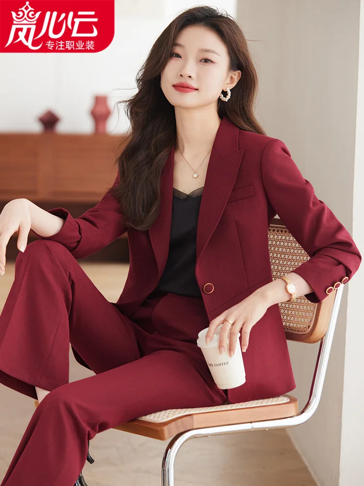 New Early Spring Business Suit Tailored Suit Formal Clothes Women's Suit Overalls Dignified Goddess Fan High EndOLWorkplace8808