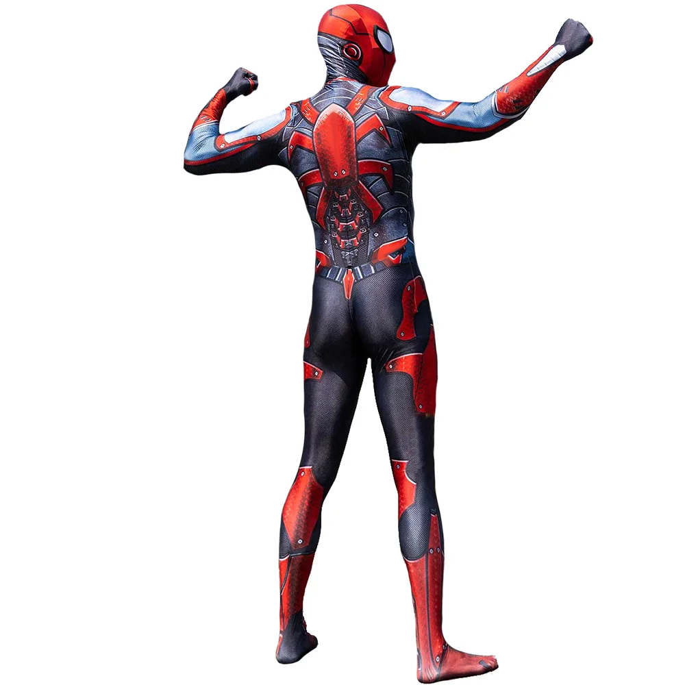 PS4 szkarłatny kostium spidermana Cosplay Spidey chłopięce body stroje superbohaterów Zentai garnitury kostium na Halloween dorosłych dzieci