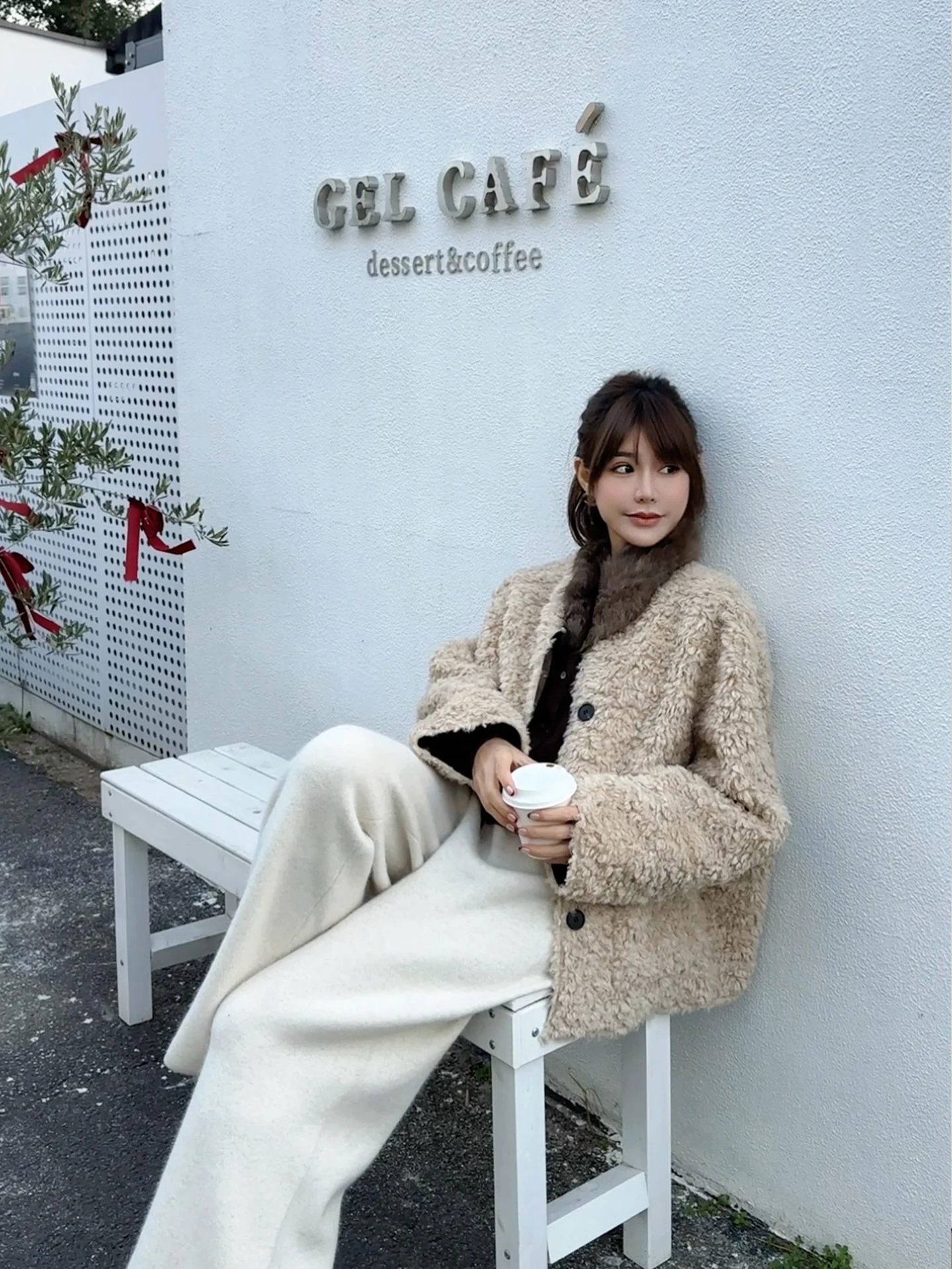 ASBR Double-Sided Wear Warmth Suede Lamb Fur Leather Jaet Youth Casual Sle Thiened Long Sve Regular Length Coat