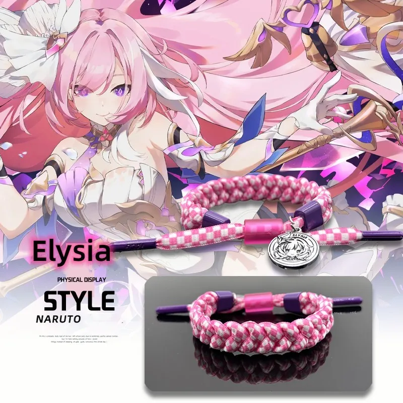 Mihoyo Honkai Impact 3 Bracelet Fu Hua Elysia Mobius Palatinus Equinox Braided Rope Wristband Fans Gift