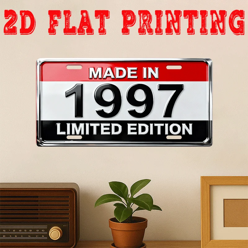 Retro 1997 Limited Edition Metal Sign 11.8x5.9 Inch, Vintage Tin Plate for Outdoor Wall Garden Bathroom Porch Garage Home Decor,