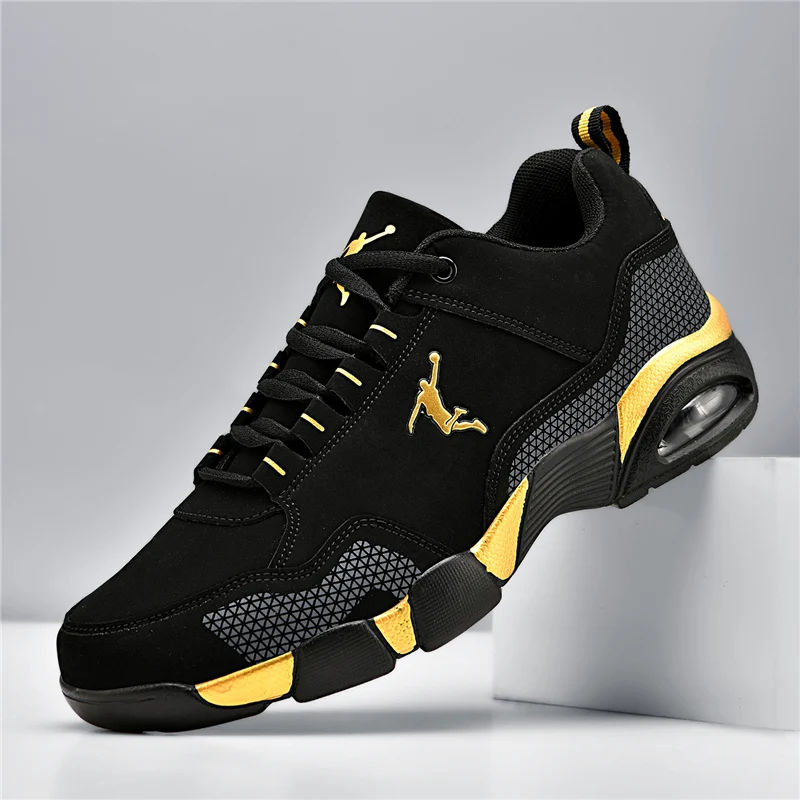 2026 New Men's Sports Shoes Outdoor Men's Running Shoes Fashion Comfortable Leather Walking Shoes Men's Jogging Training Shoes