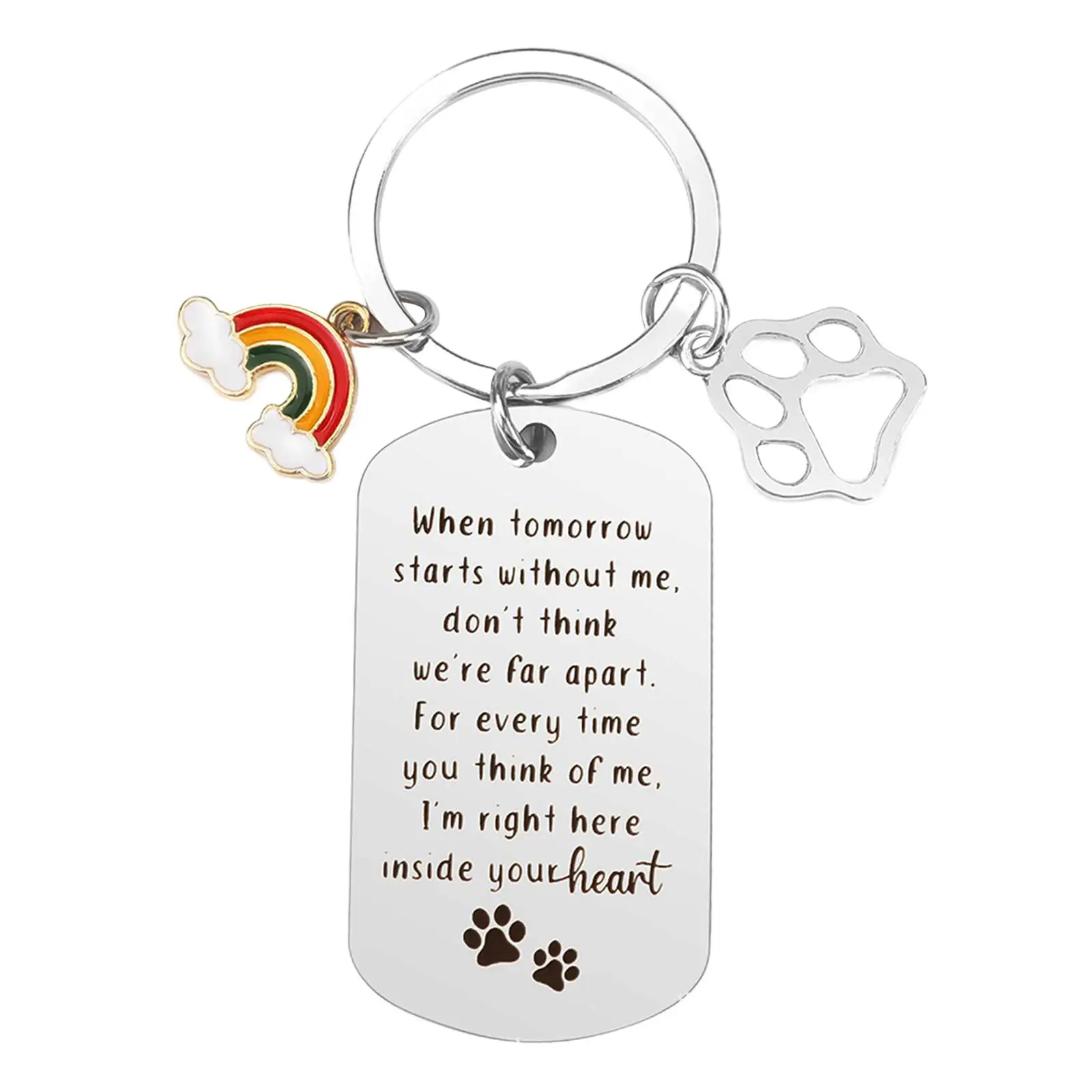 Pet Memorial Keychain Pet Memorial Keychain for Friends Women Cat Lovers