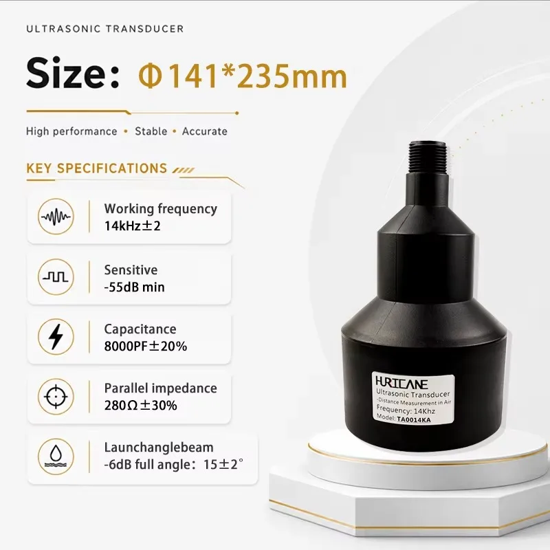 14kHz Ultrasonic Sensor  Ultrasonic Distance Sensor with a Maximum Measurement Range of 45M Position-detection Transducer