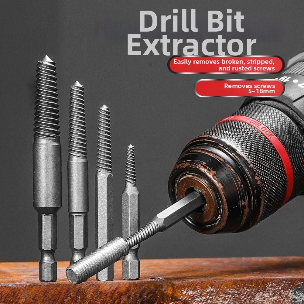 14-Piece For 3-12mm Broken Screw Extractor Set Woodworking Tools Broken Bolt Extractor Bolts Screws Remover Extractor Tool