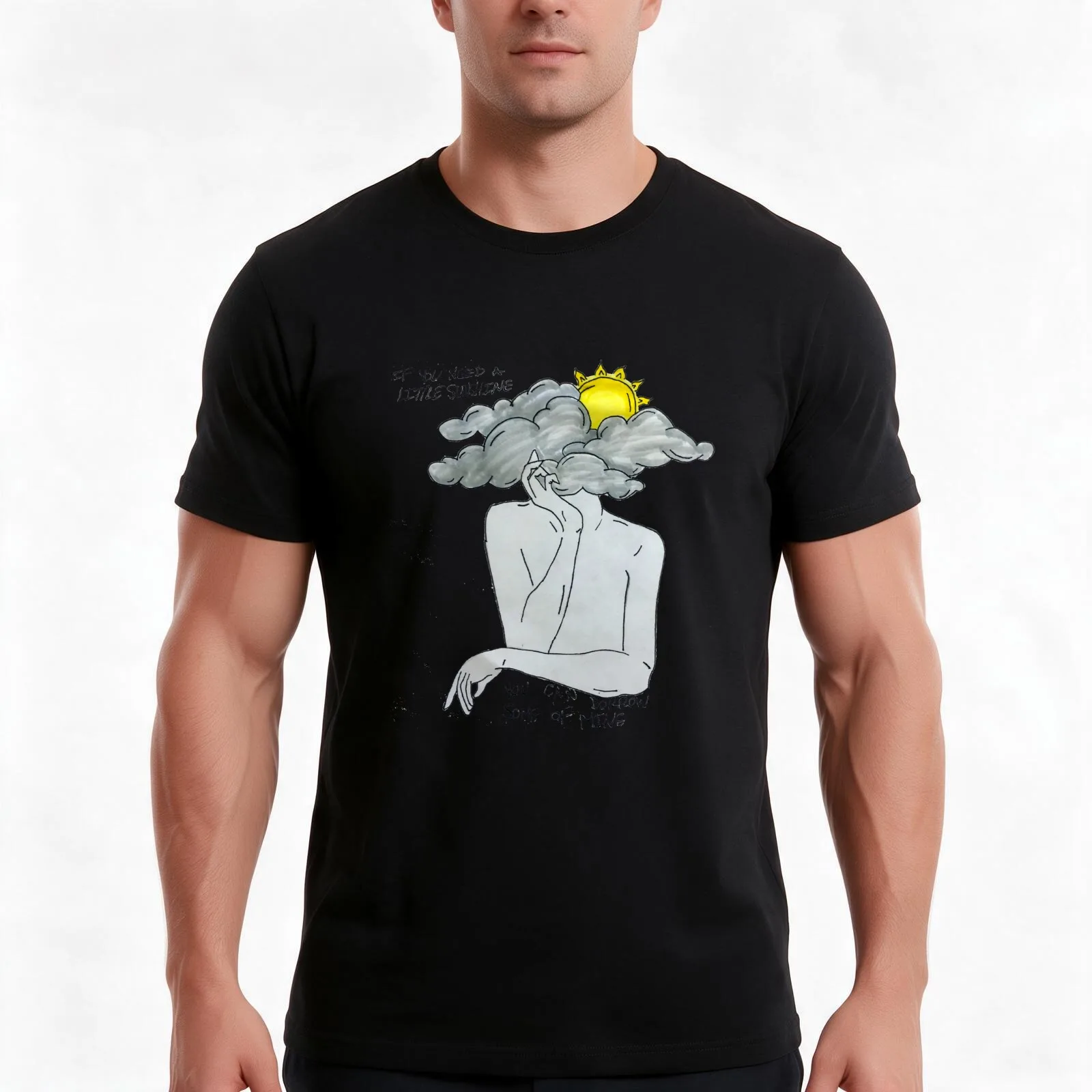 Lonely Eyes T-Shirt Summer Casual Cotton Tee Oversized Streetwear Tops Vintage Graphic Print Loose Fit Short Sleeve