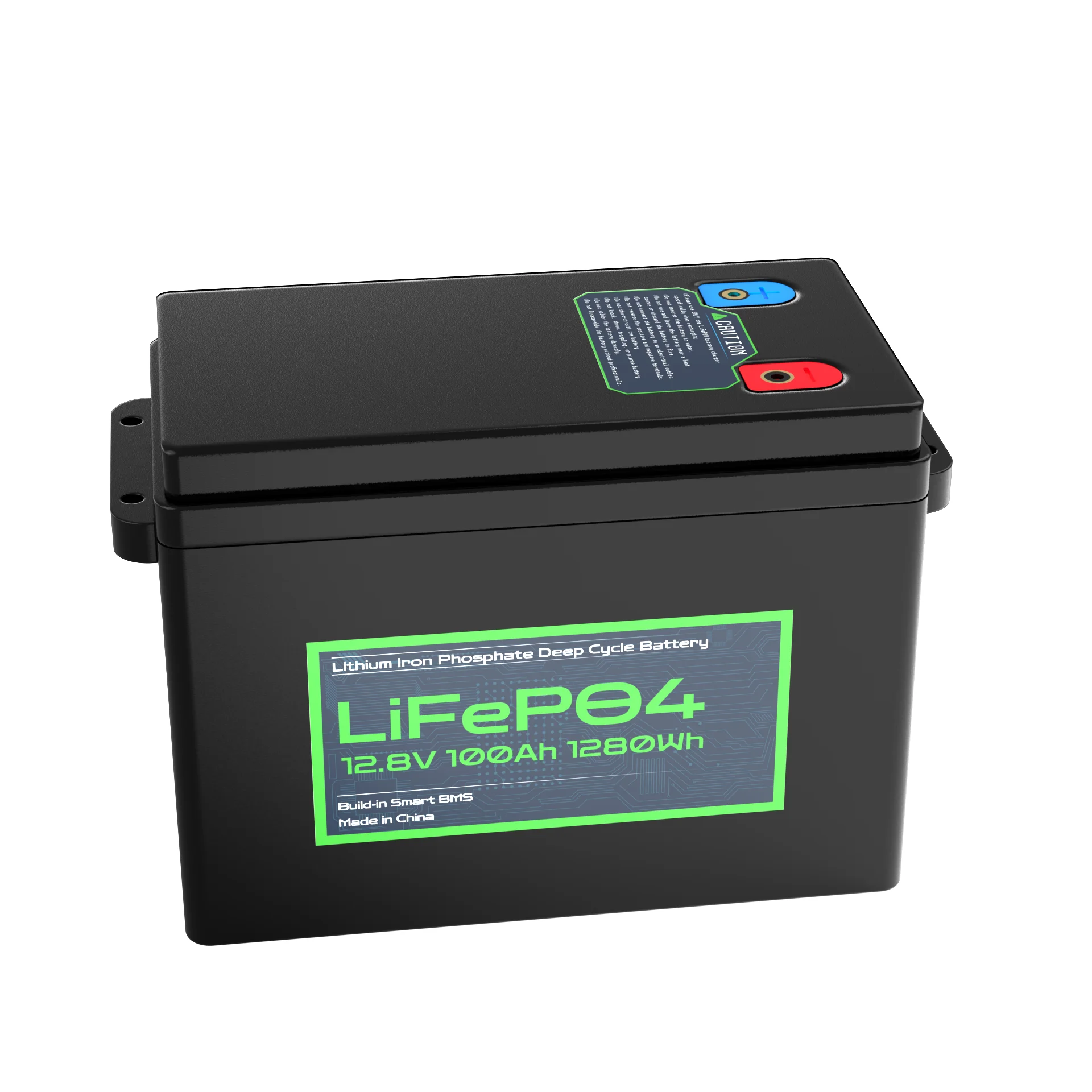 PSE Approved 12V 100Ah 1280WH Deep Cycle Lead Acid Batteries Life4po Battery Pack With BMS Solar