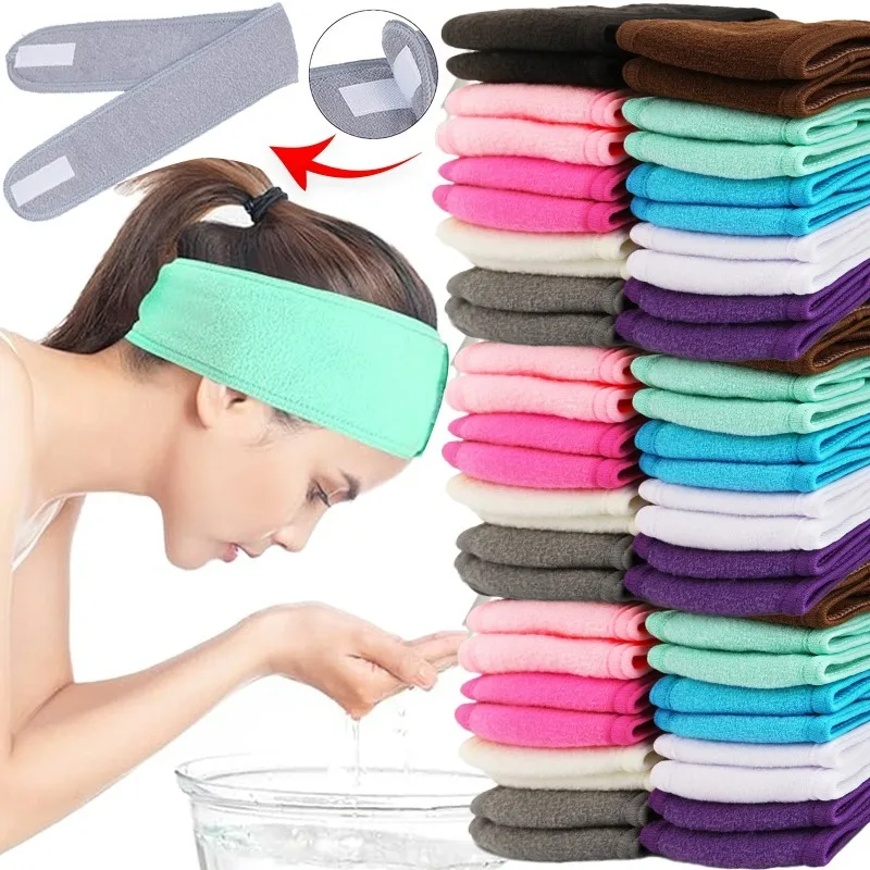 Multicolor Face Washing Headband Girls Fitness Adjustable Bundle Hair Band Breathable Hair Hoop Women Portable Makeup Hairband