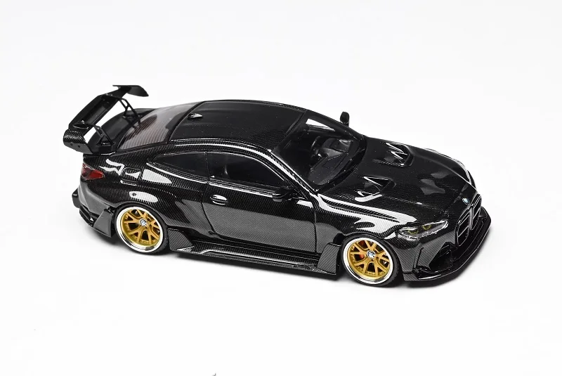 Street SW 1:64 M4 G82 Widebody Kit Vollcarbon Schwarz Druckguss-Modellauto