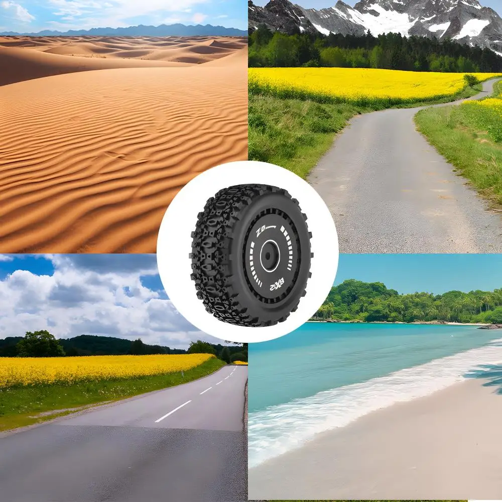 ZD Racing 2 قطعة إطارات سيارات RC إطارات مطاطية لسباق السيارات على الطرق الوعرة لسيارة RC سداسية 12 مللي متر و1/12 ZD Racing BX12