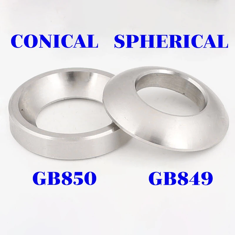 Thép Không Gỉ 304 Hình Nón Máy Giặt Chắc Chắn Countersunk Hình Cầu Đệm Lõm Nón Lồi Máy Giặt M6 M8 M10 M12 M16 M20 M24
