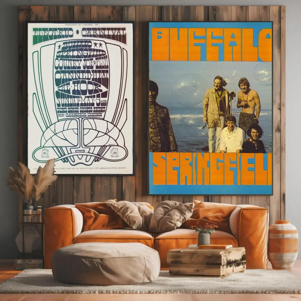 band B-Buffalo Springfield-D Painting Calligraphy Elegant Botanical Decor for Living Room Modern Interior Design