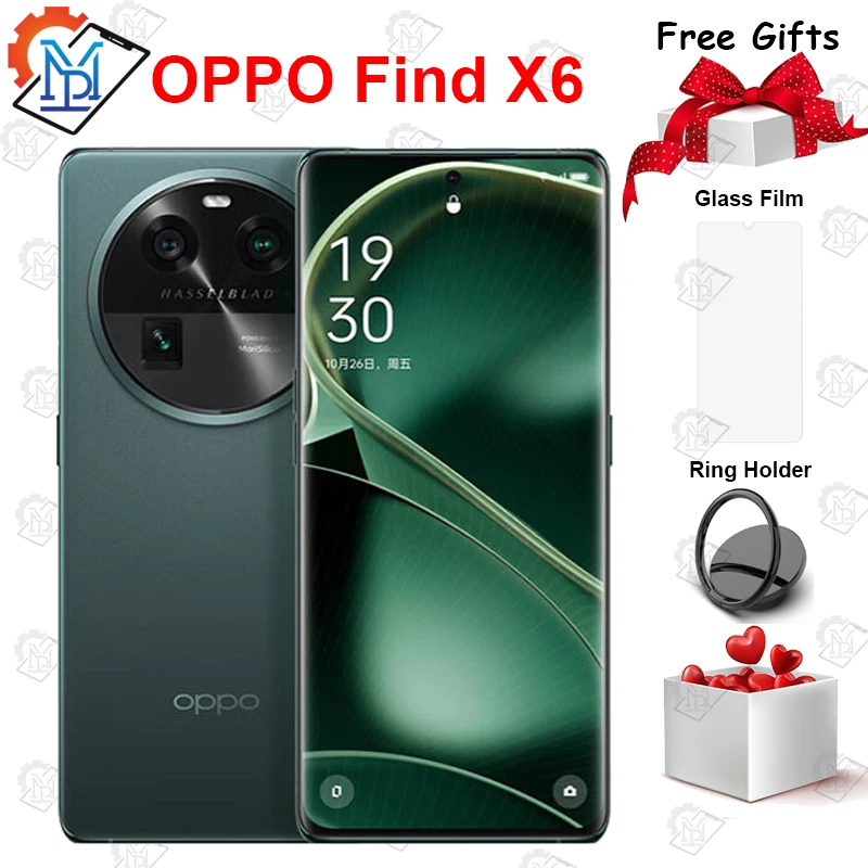 

Original OPPO Find X6 5G Mobile Phone 6.74" AMOLED Screen Dimensity 9200 Octa Core Android 13 80W SuperChager NFC Smartphone