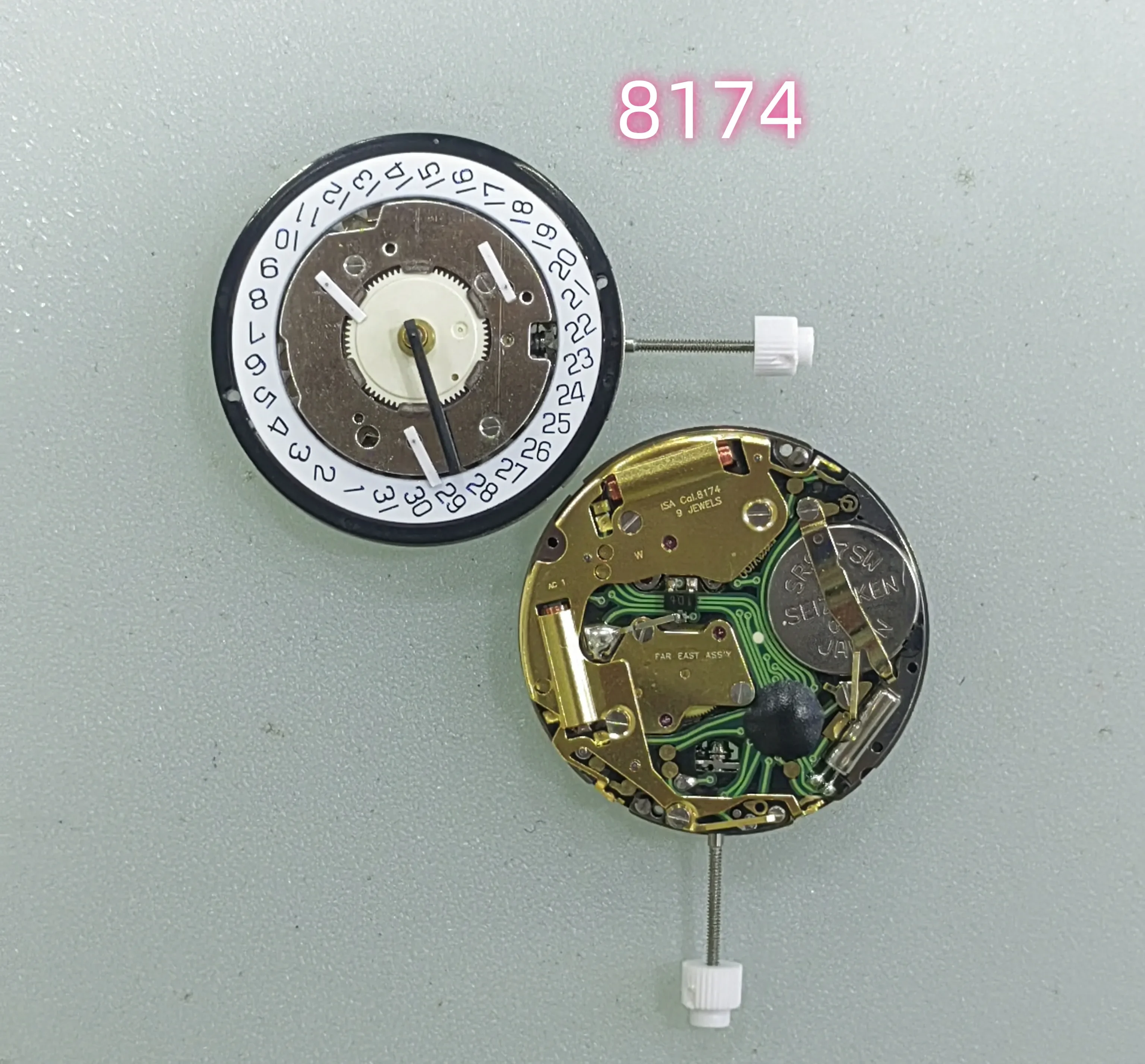 حركة سويسرية أصلية أصلية ISA 8174 8174 ملحقات ساعة آلة ذهبية بستة دبابيس