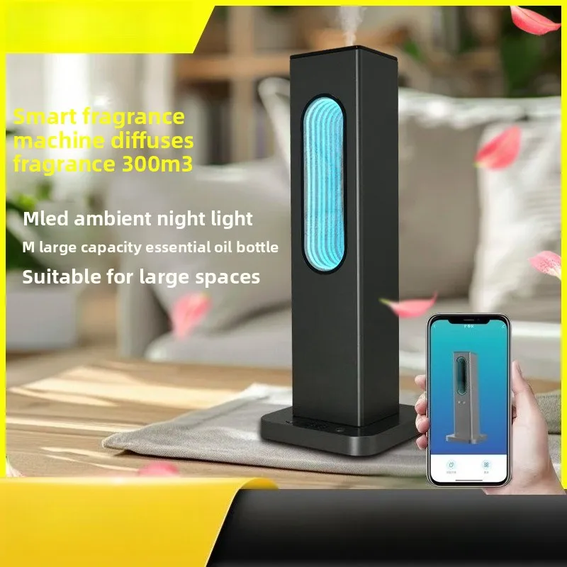 Tuya Smart Bluetooth & Wi-Fi Pure Essential Oil Diffuser, Desktop Aluminum Alloy Dual-Fluid Nebulizer