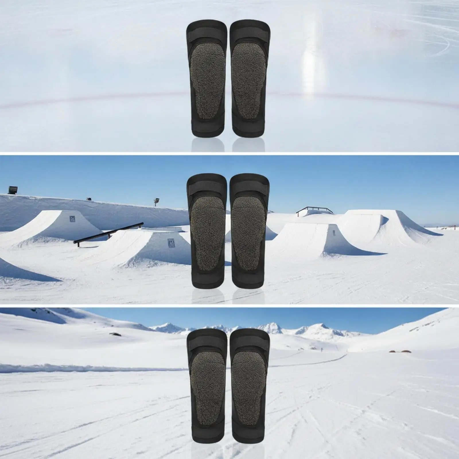 Comfortable Shock Absorbing Knee Brace for Winter Training with Textile Outer and Contoured Support for Mobility
