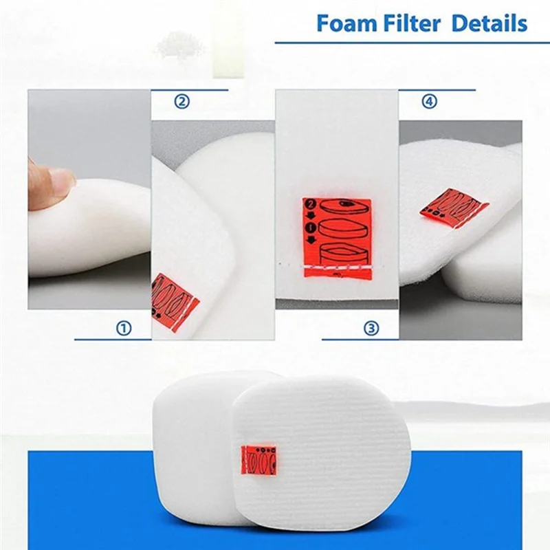 Filtro HEPA de cepillo de rodillo, filtro de fieltro de espuma para Shark IZ420EUT/IZ420EU/IZ400EUT/IZ400EU, repuestos de aspiradora
