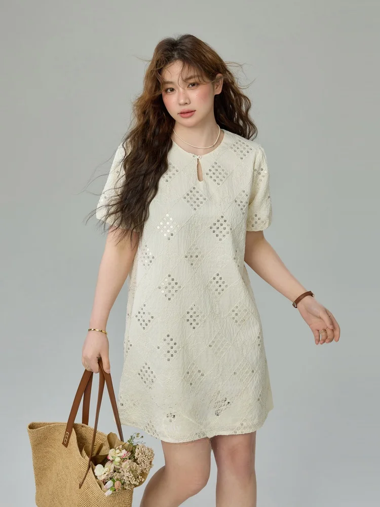 

Женская ор-юбка больших размеров, новинка лета, утягивающая шифоновая юбка с пайетками и вышивкой Dr ort Sve French Sle, свободная посадка...