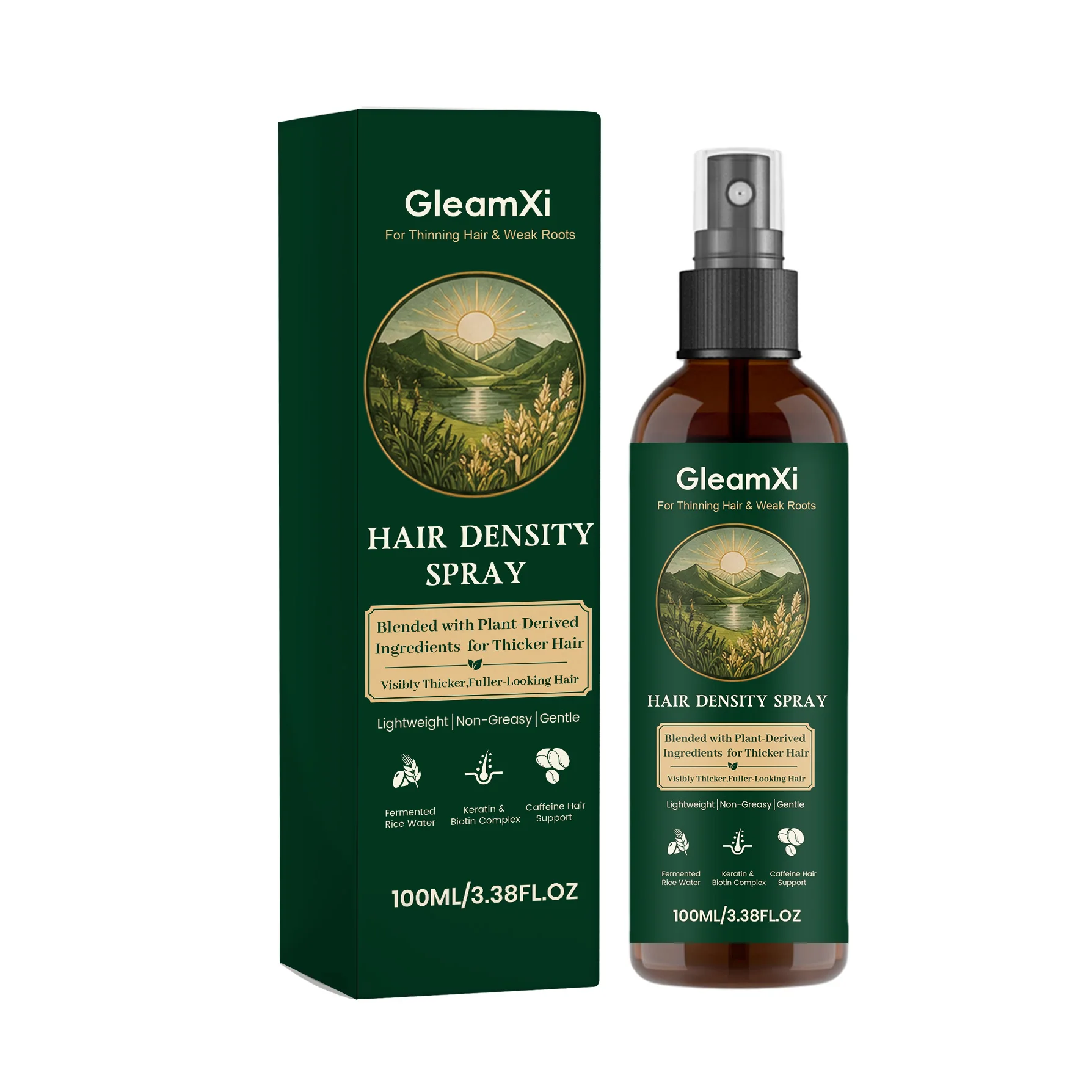 Rice Water Plump Hair Density Spray, Containing Rice Essence, Delicate Mist Feeling, Light and Moisturizing, Not Greasy