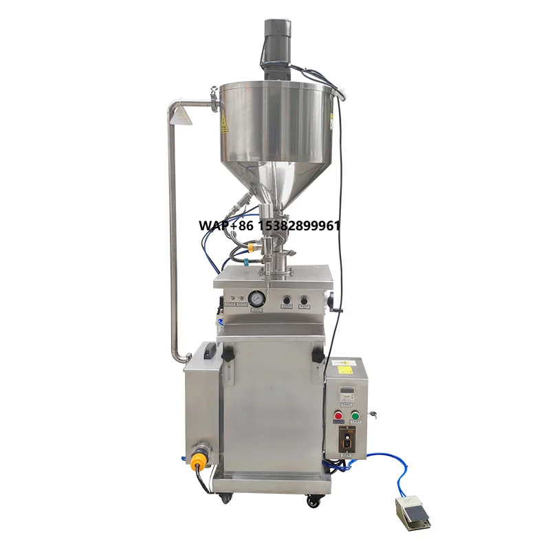 Honey Viscous Liquid Sticky Liquid Paste Heated Hopper Filling Machine