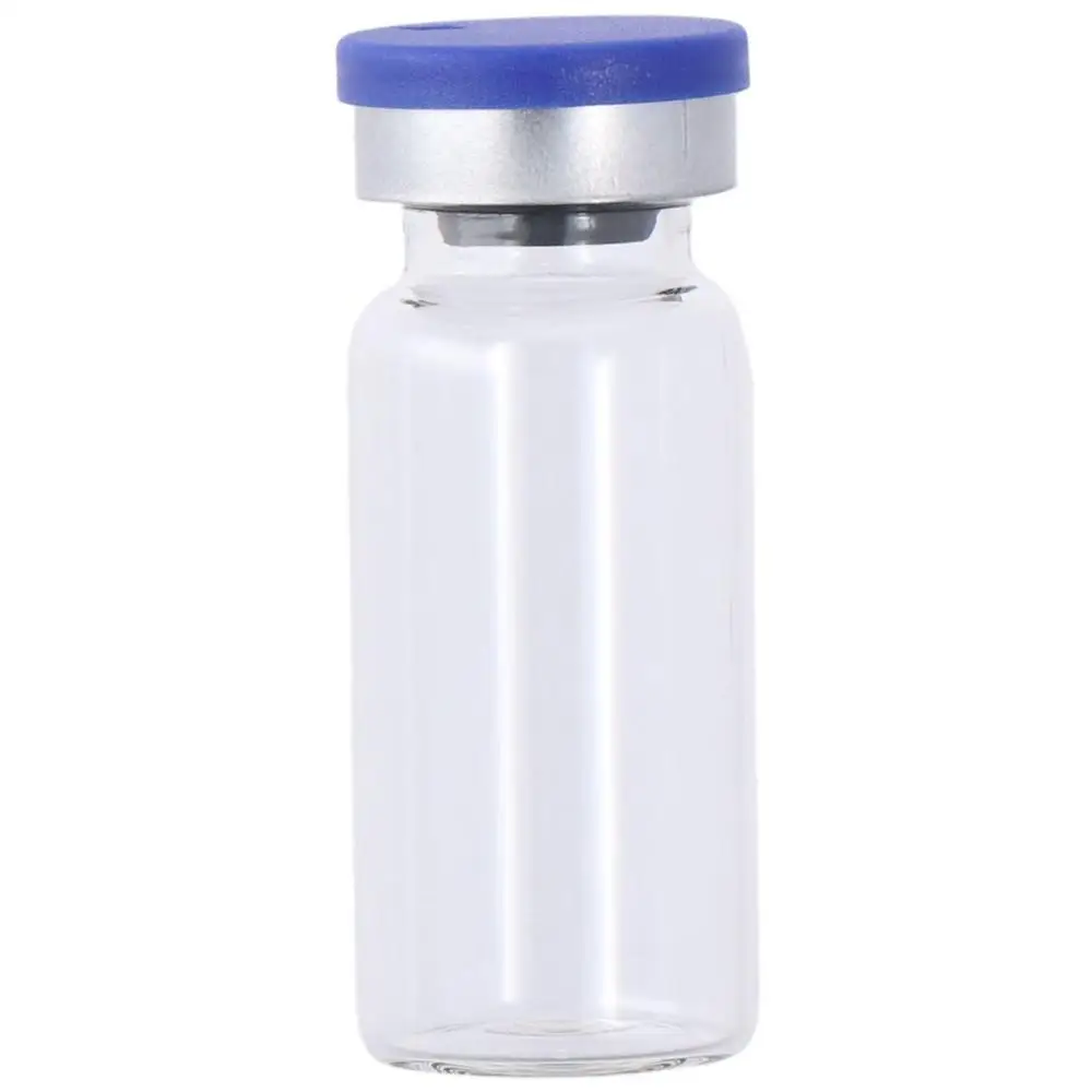 

1/10Pcs Durable Transparent 10ml Glass Bottle Seals Empty Vials Refillable Container Lab