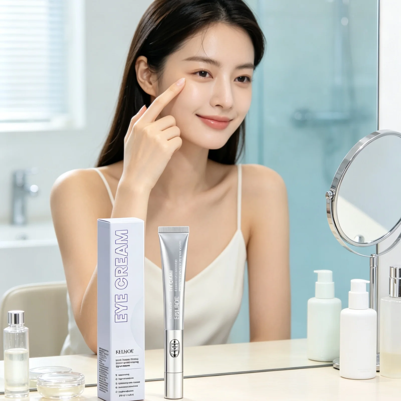 EELHOE Arginine Eye Firming Eye Cream Eye Anti Fine Lines Moisturizing Gentle Non Greasy Quick Absorb Nourishing Eye Cream 20g