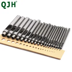 QJH 4pcs/set Leather Punches Round Hole Puncher Plating Titanium Hollow DIY Punching Tool Working for Watch Band,Fabric,Plastic