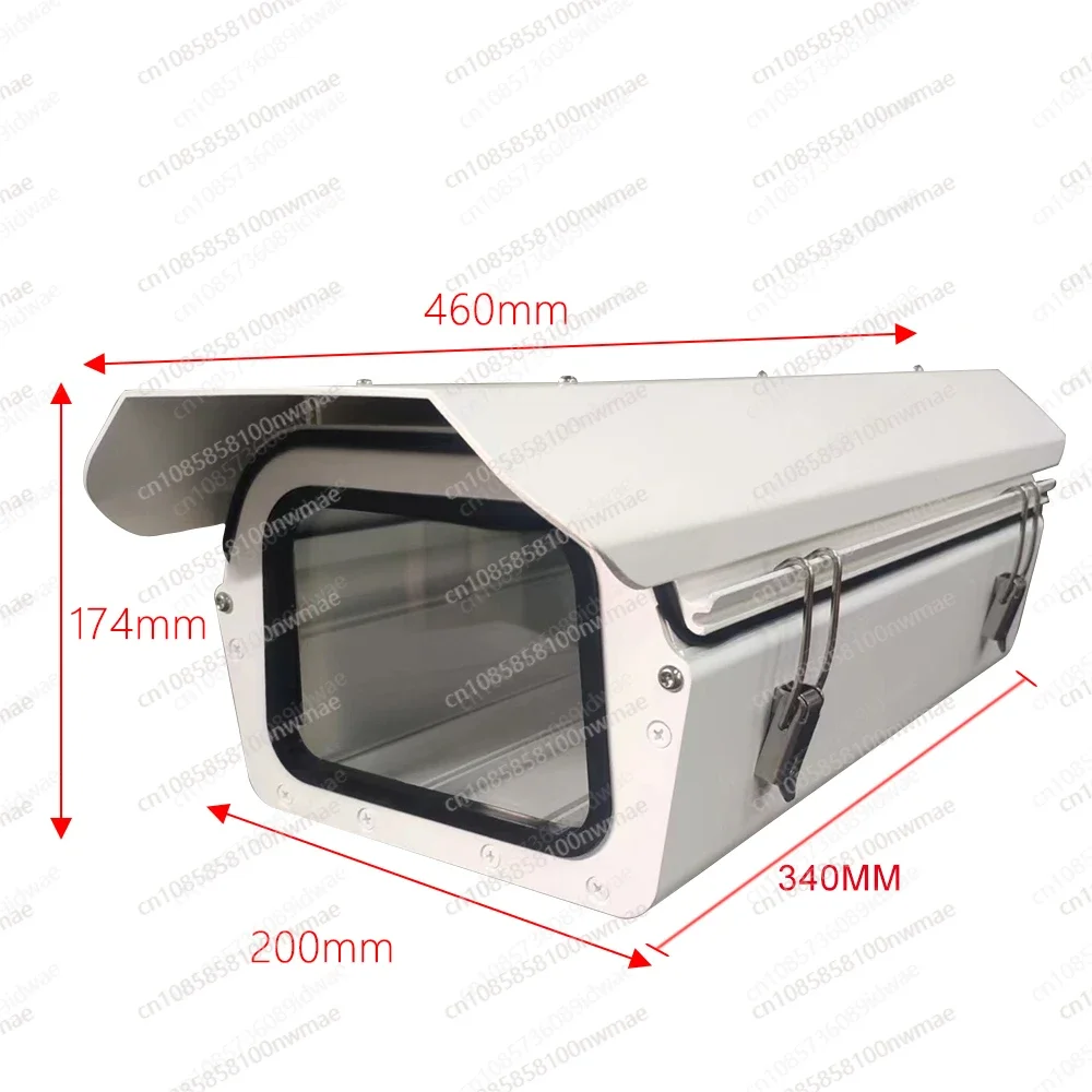 Large Aluminum Surveillance Camera Enclosure Outdoor Bullet‑Case Housing Optional Rain‑Brush Wiper Weatherproof Fitting