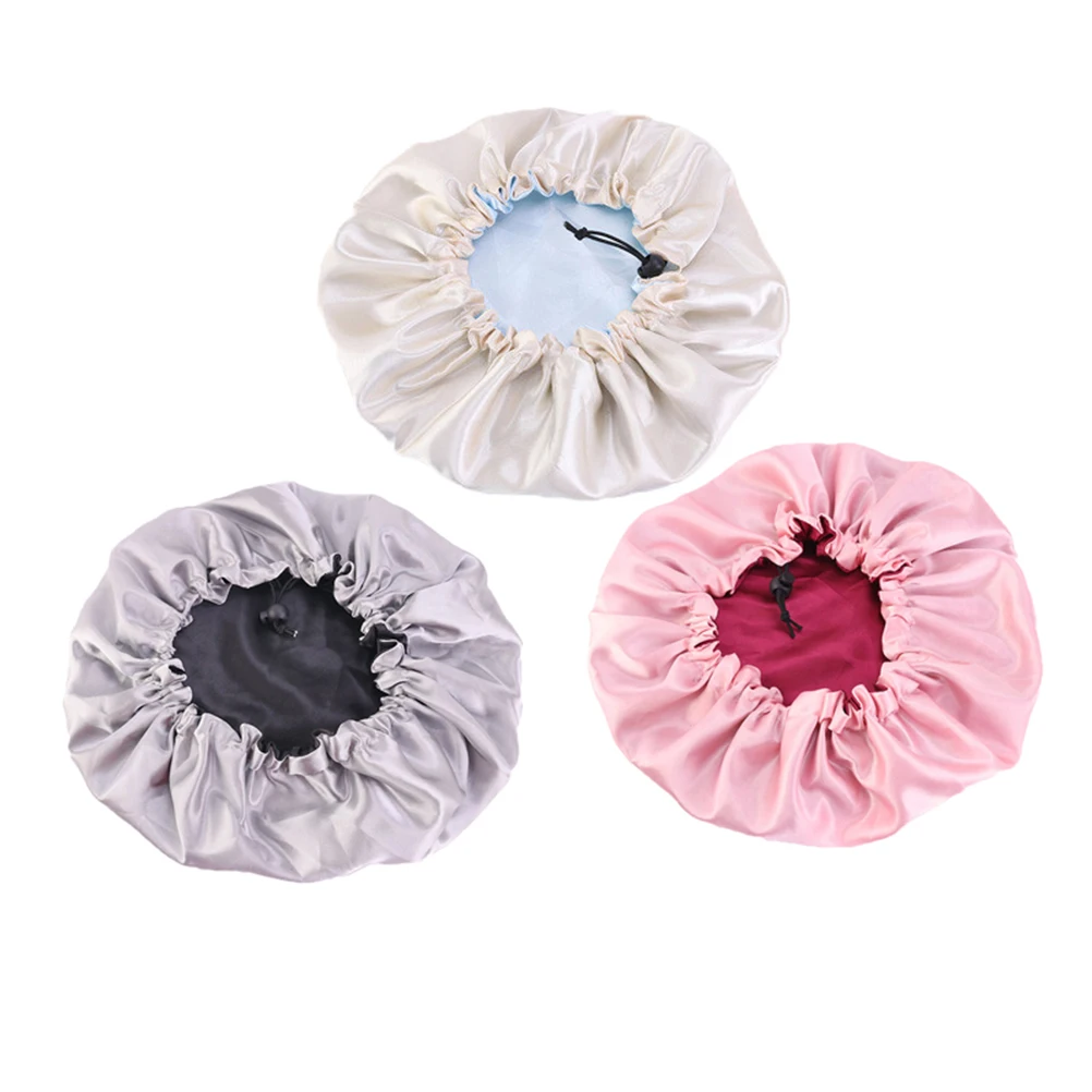 

Satin Sleep Hats Women Protect Hair Comfortable Beauty Cap Perm Hat Bouffant Caps Durable Long Lasting Use Home