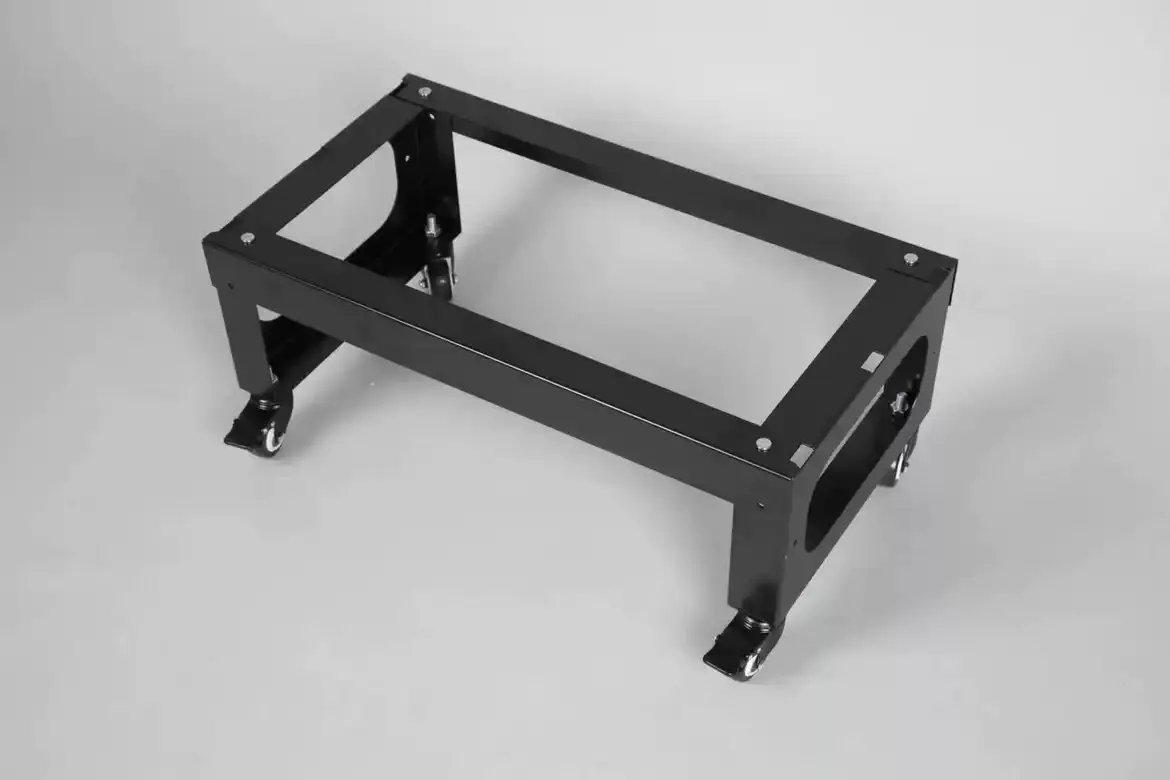 60cm Universal Wheel Stand Match 60x32x38cm Cage ,Single Cage Rolling Base, Heavy Duty Iron Frame, Black/White