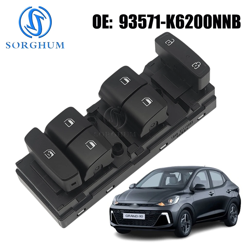 زر التحكم في مفتاح النافذة الرئيسية لشركة Hyundai Grand I10 20-25 93571-K6200NNB 93571K6200NNB مجموعة المفاتيح الرئيسية لنافذة الطاقة