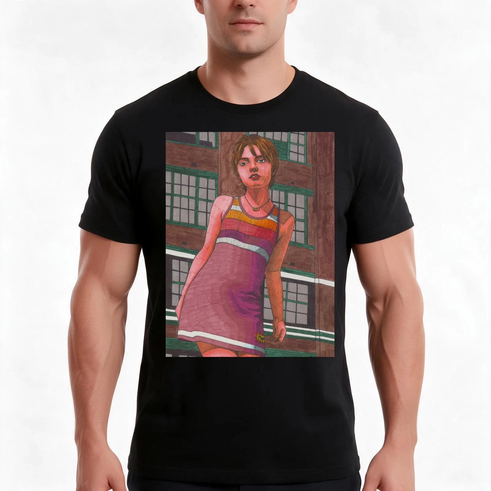 Twisted Louise T-Shirt Summer Casual Cotton Tee Oversized Streetwear Tops Vintage Graphic Print Loose Fit Short Sleeve