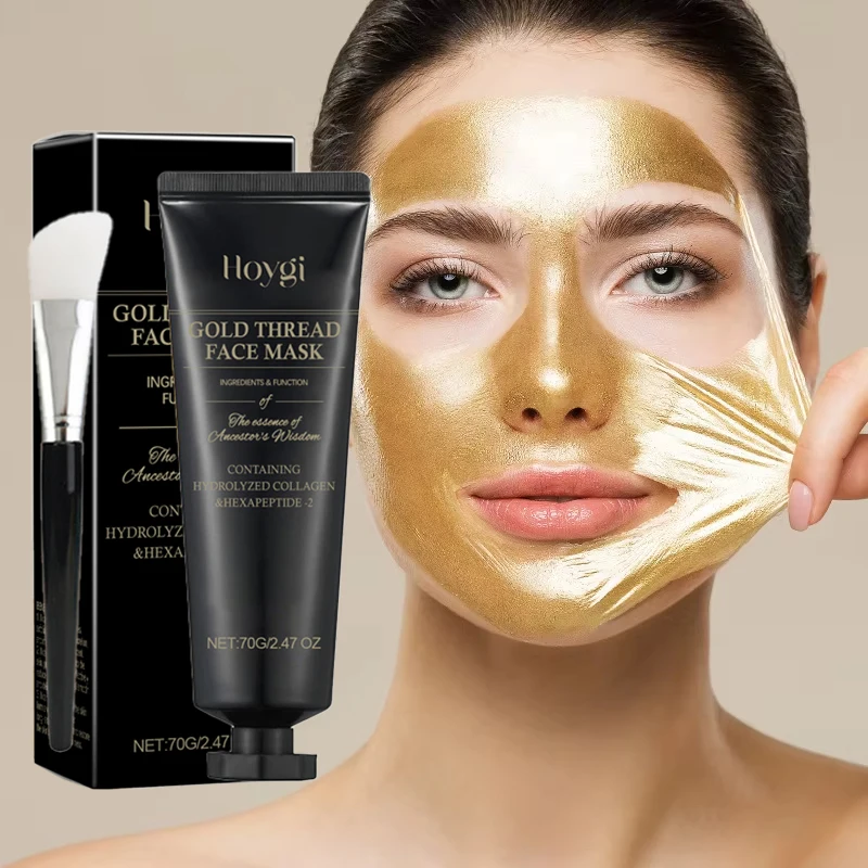 

24K Gold Overnight Wrapping Peel Off Mask Care Brightens Defends Against Stress Deep Clean Blackheads Large Pores Dirts Oil