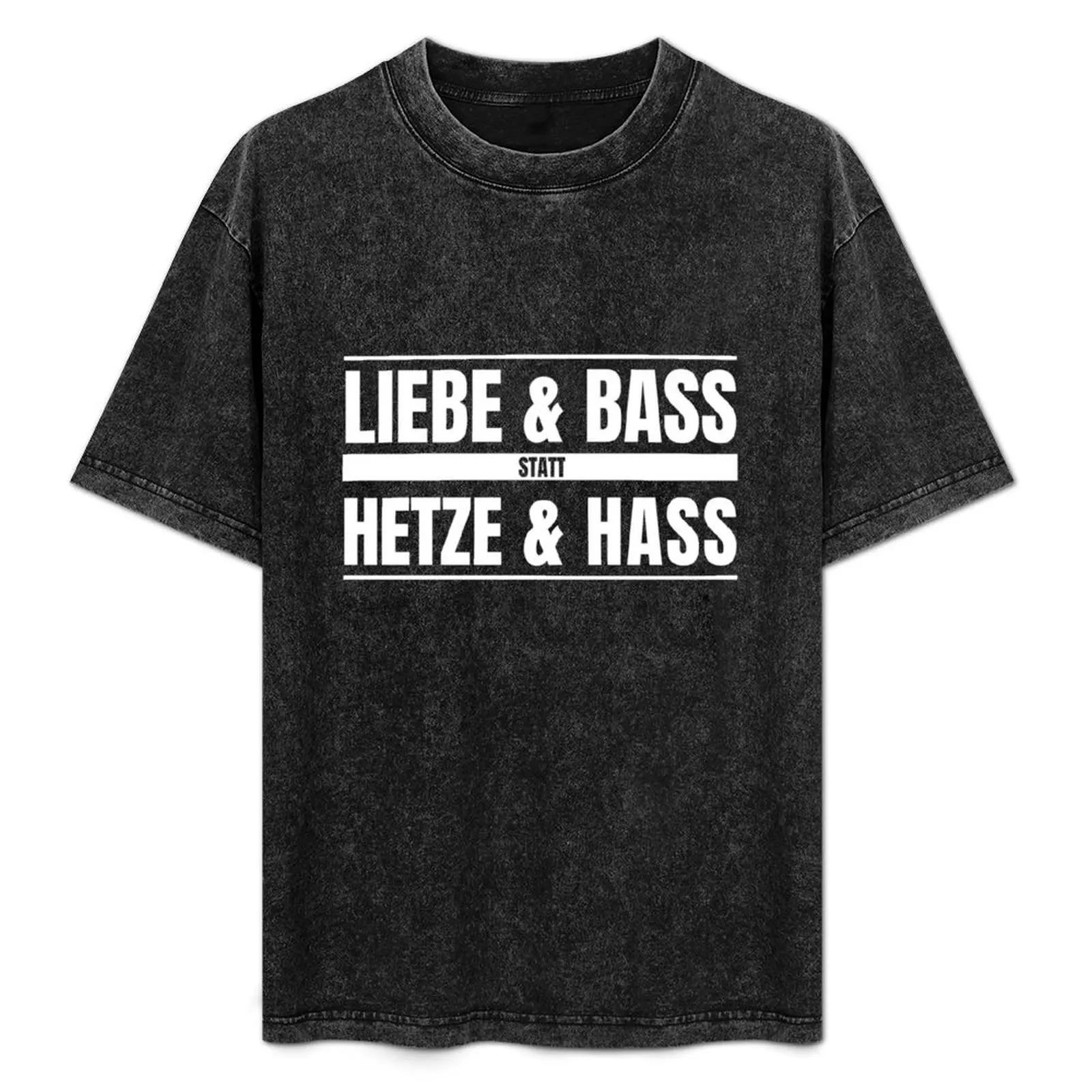 Love bass instead of inciting hatred! Antifa Against Right T-Shirt tops oversized t shirt street wear Anime t-shirt men clothing