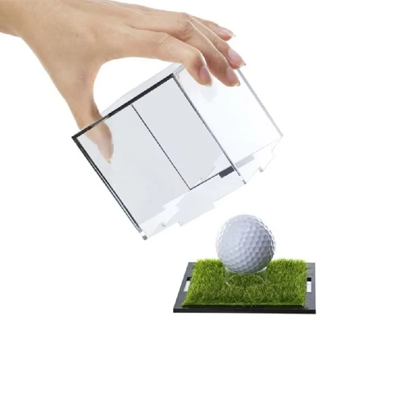 Transparent Golf Ball Display Case Dust Protection Lawn Design Holder Stand Golf Ball Clear Square Compact Golf Ball Acrylic Box