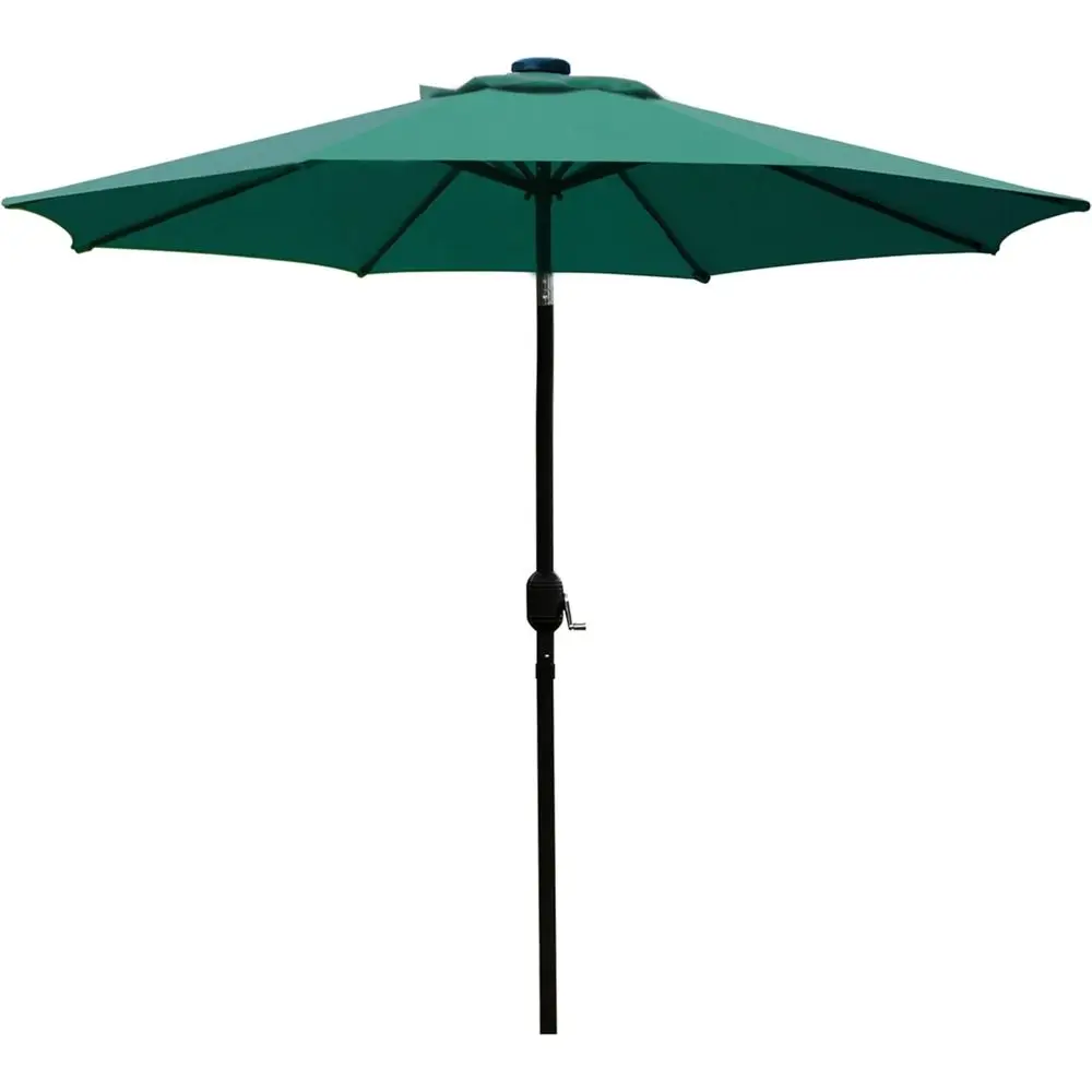 

8 Ribs Green Patio Umbrella with 9' Diameter for Outdoor Tables