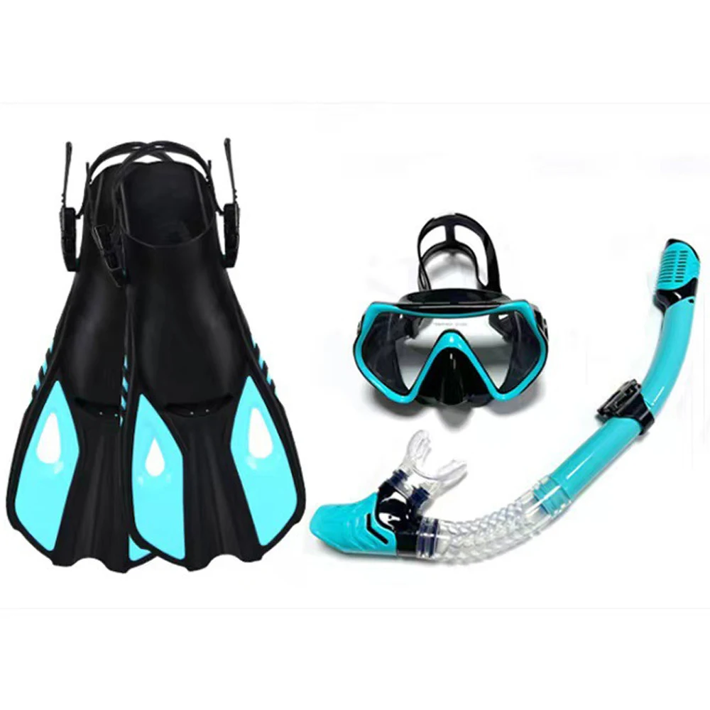 

Wholesale Stock Scuba Diving Mask With Snorkel and Fins Swim Goggles Beach Diving Combo Set for Adultpromote sales