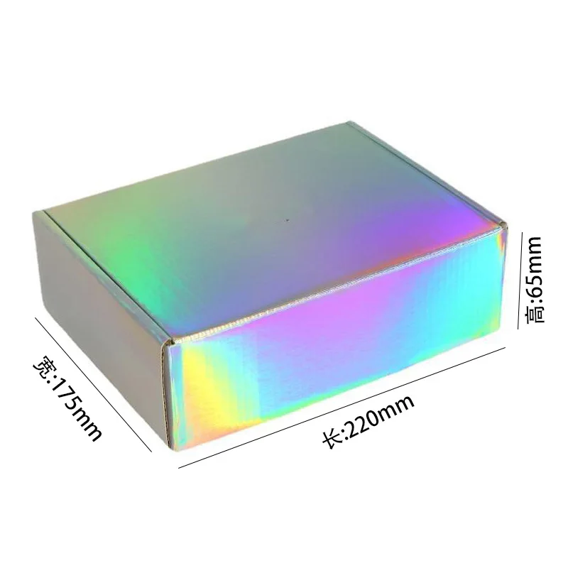 50Pcs/Lot Large Rainbow Aircraft Box White Black Gift Boxes for Tea Jewelry Candy DIY Handmade Soap Packing Wholesale