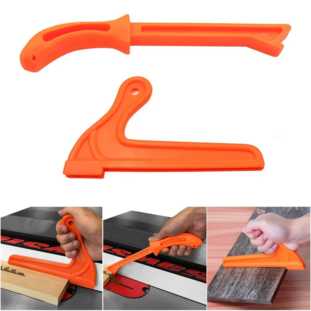 

Wood Push stick Woodworking Worker 2PCS Band Saw Forming Machine Orange Plastic Pusher Safety Table Saw Tools Set