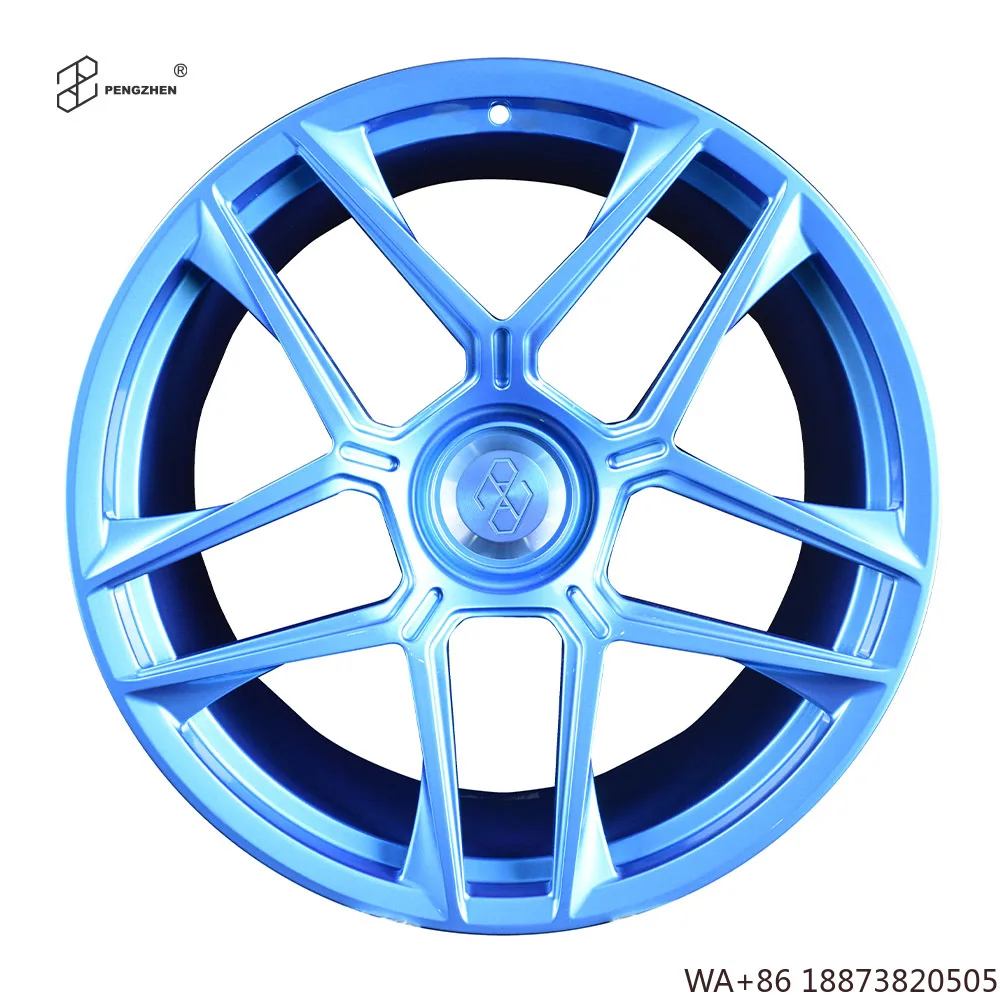 For  Forged Blue 20-21 Inch 5x112 5x120 Centre Lock Five Spoke Car Rim Wheels for Lamborghini Aventador