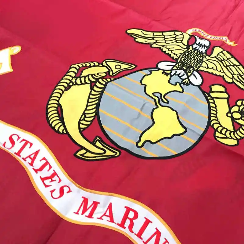 Embroidered USMC Flag US Marine Corps 3x5 Feet Oxford Nylon Durable Waterproof American Flags USA Banners Decoration Celebration