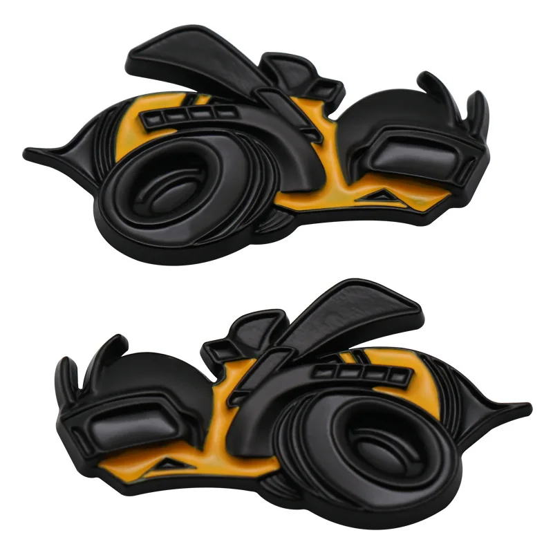 1 زوج مزدوج الحجم عالية الجودة تعديل ثلاثية الأبعاد ملصقات السيارات المعدنية تشغيل النحل غطاء الخدش DIY بها بنفسك الديكور اكسسوارات السيارات