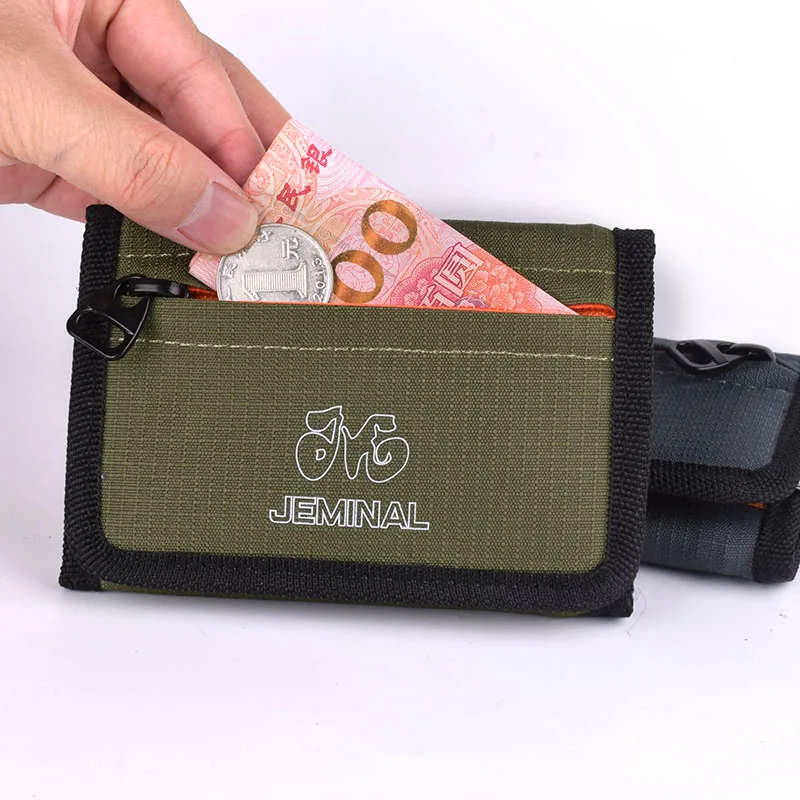 Teenage Touch Fastener Men's Short Wallet Fashion Leisure Multi-position 3 Fold Purse Durable Oxford Male Coin Pocket Daily Use