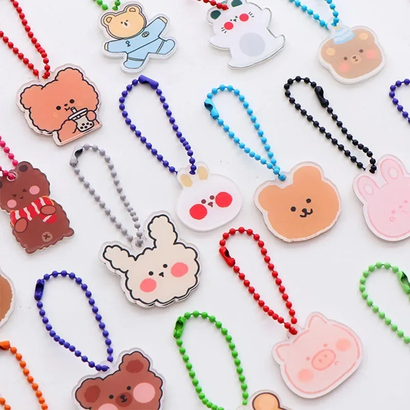 10/500Pcs DIY Colorful Ball Bead Chains Handmade Jewelry Supplies Keychain Connector Label Tag Parts for Bracelets Dolls Craft image 5