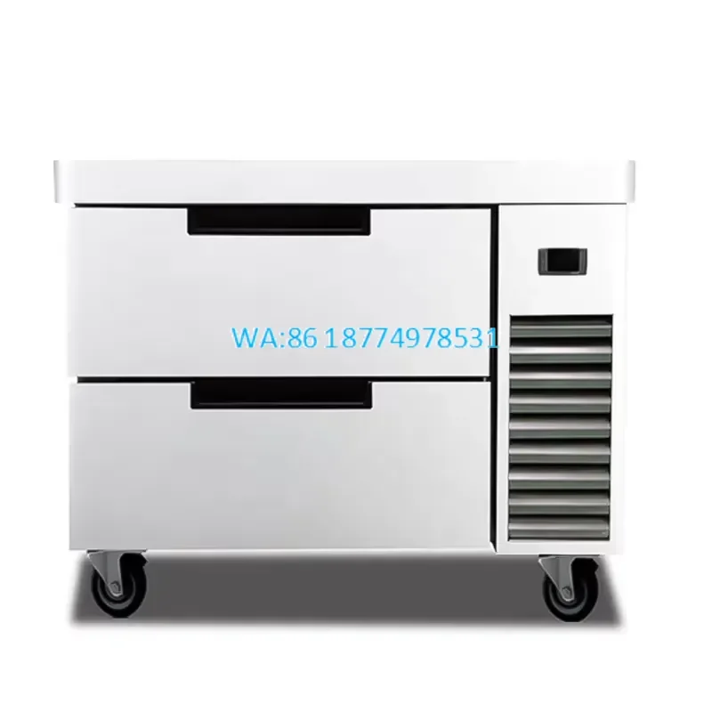 Wmwmnu Wholesale 36 Inch Commercial Chef Base Refrigerator 2 Drawer Stainless Steel Undercounter Fridge for Restaurant