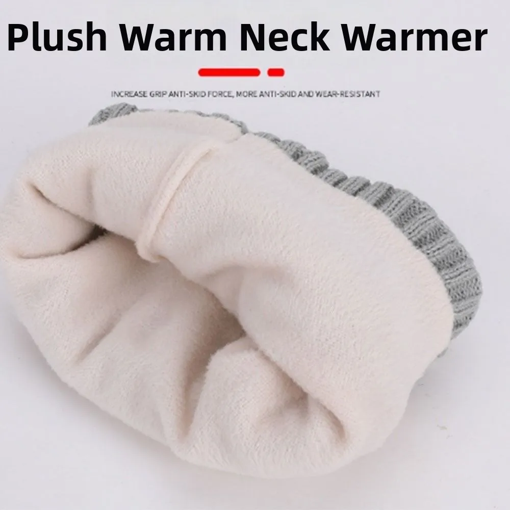 3Pcs/ Set Fleece Lined Hat Scarf Gloves Set Thermal Protection Thickened Material Children's Beanie Cap Knitted Cap Windproof