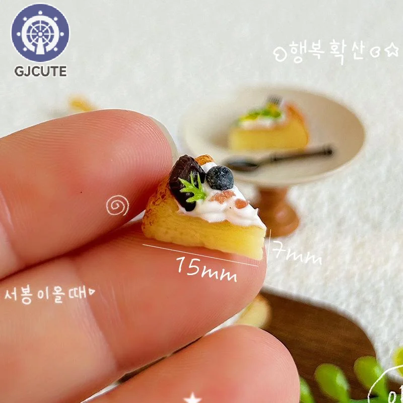 1 Stuks Poppenhuis Keuken Meubels Accessoires 1/12 Poppenhuis Miniatuur Baskische Taart Brood DIY Dessert Mini Voedsel Crème Dessert