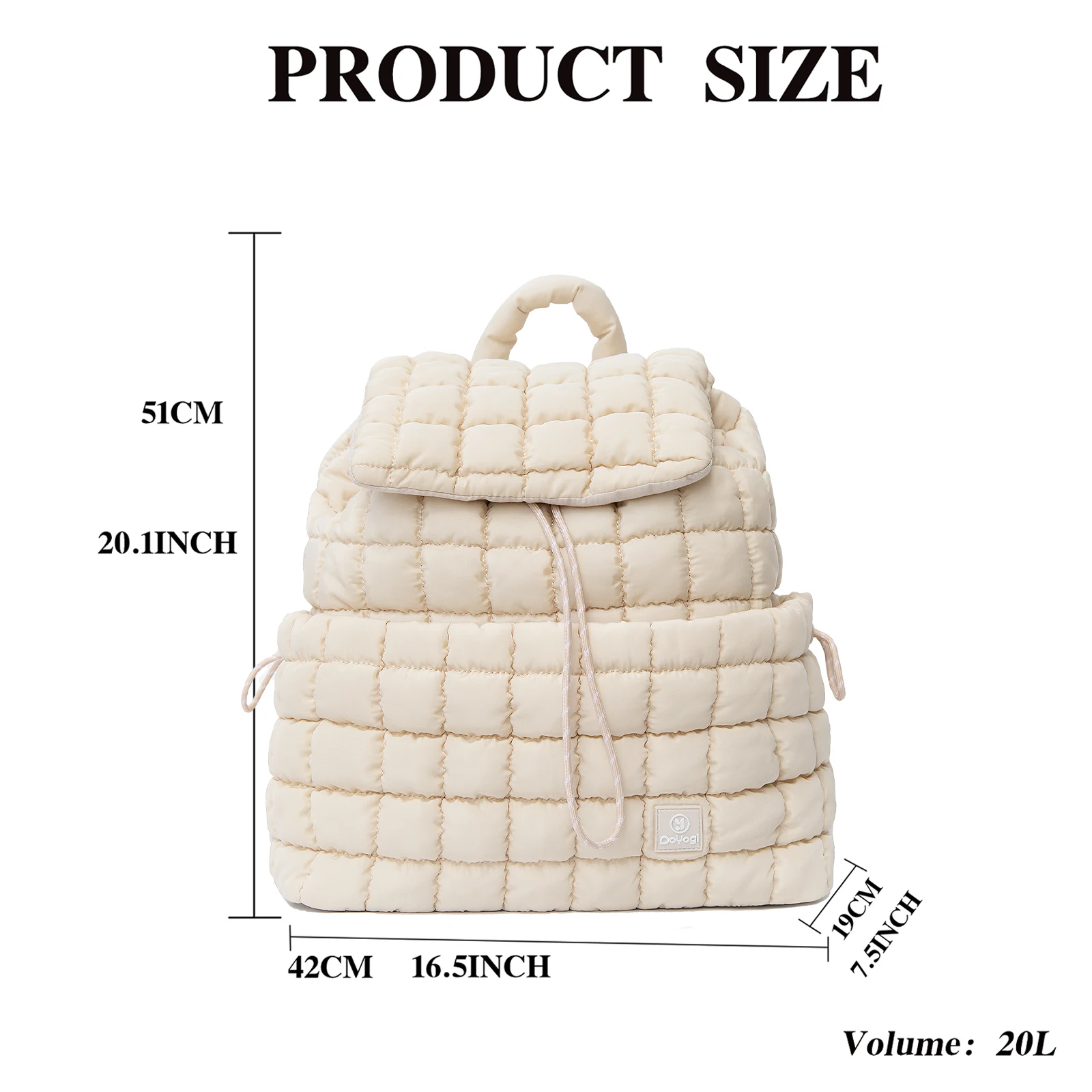 Fashion Quilted Padded Backpacks for Women Designer Soft Nylon Puffer Backpack for Girls Lightweight Travel Bag College Bags