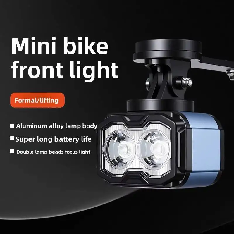 Lanterna Frontal de Bicicleta em Alumínio com Display Digital ESLNF, Carregamento USB-C, Bateria de Longa Duração de 1200mAh, Montagem Dupla para Ciclismo e Mountain Bike